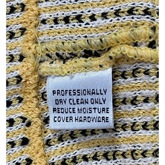 St John Marie Gray Knit Suit Jacket & Pencil Skirt 2pc Yellow Black Sz 6 - Picture 8 of 8